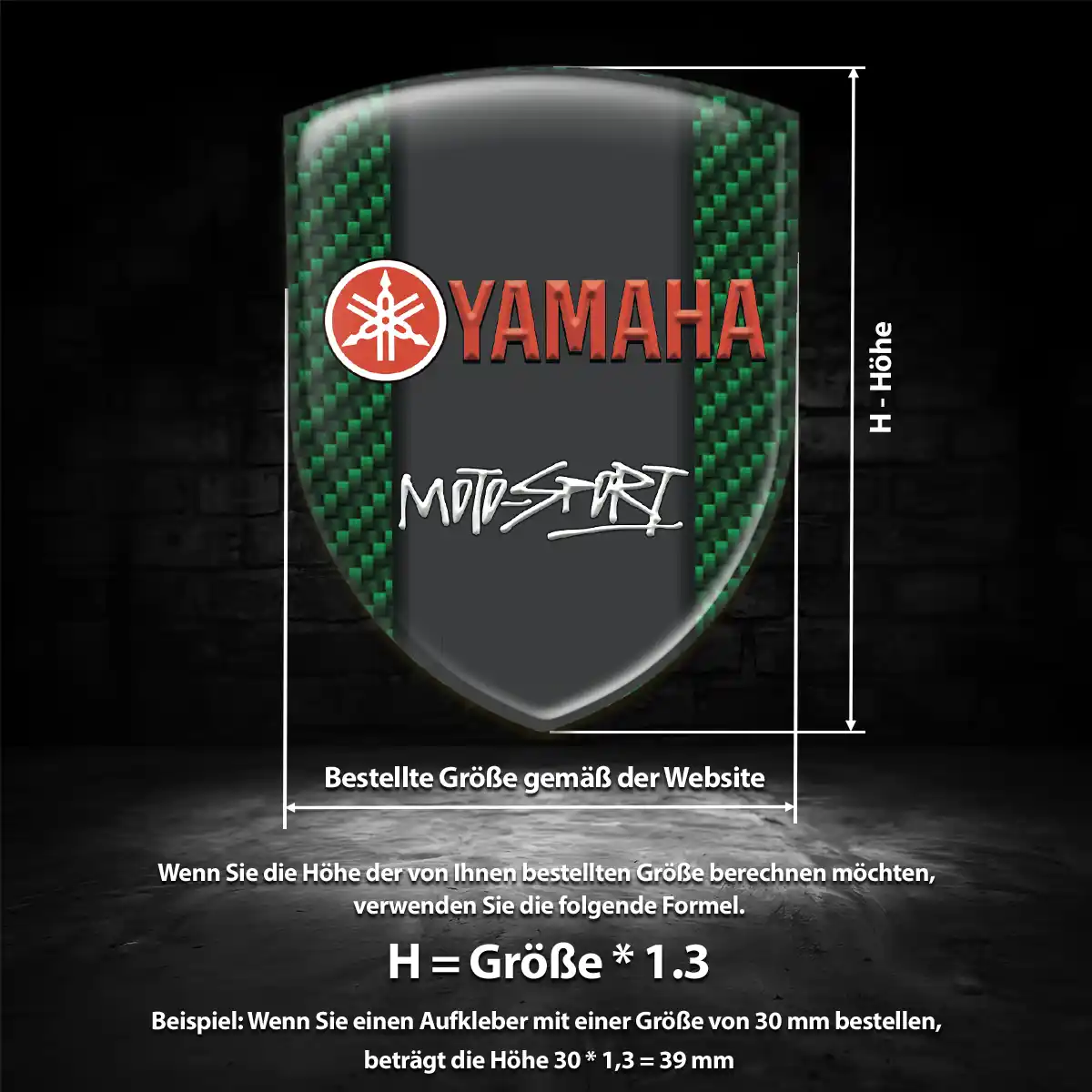 Yamaha 3D Gel Aufkleber Silikon Auto Limitierte Auflage