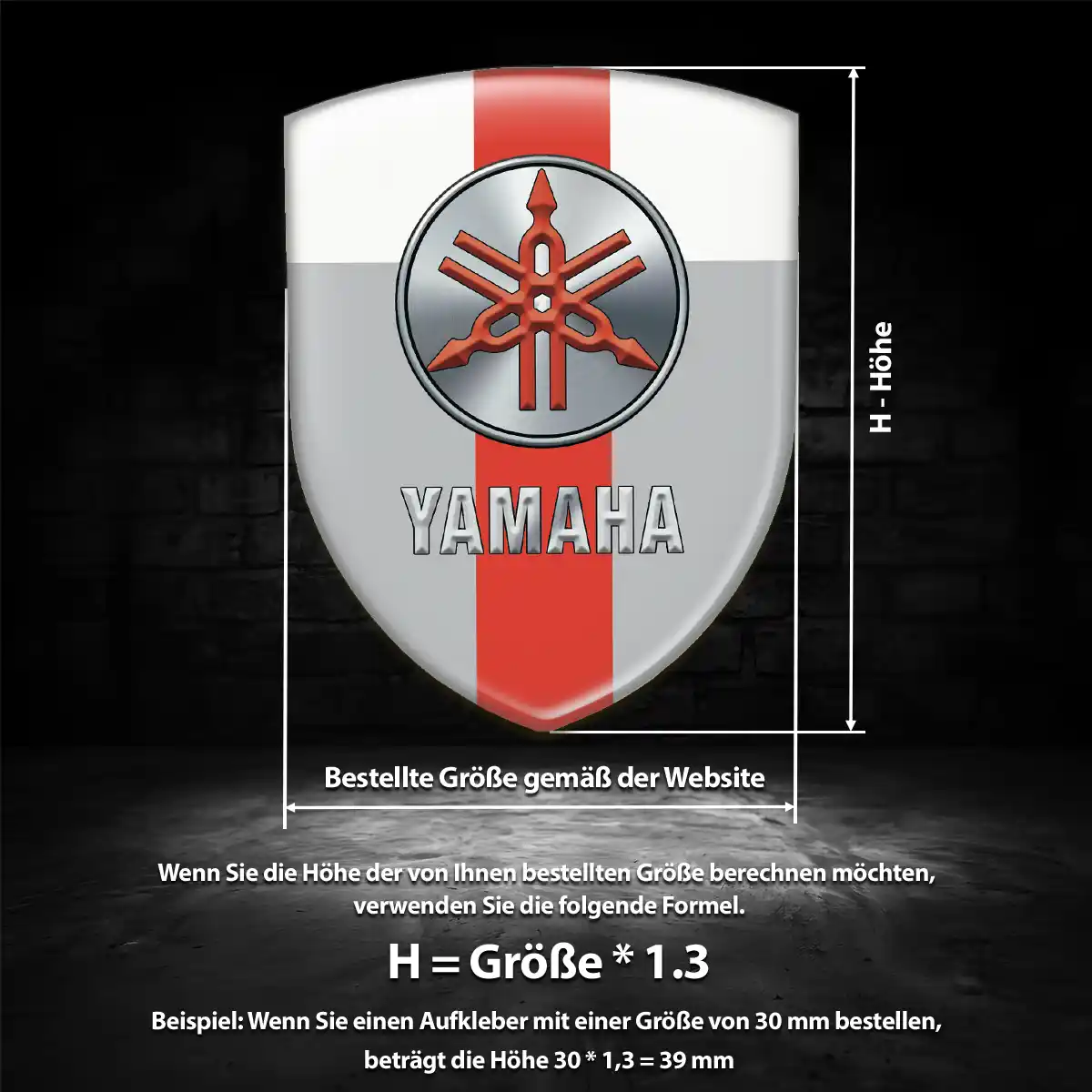 Yamaha 3D Gel Aufkleber Silikon Auto Premium-Edition