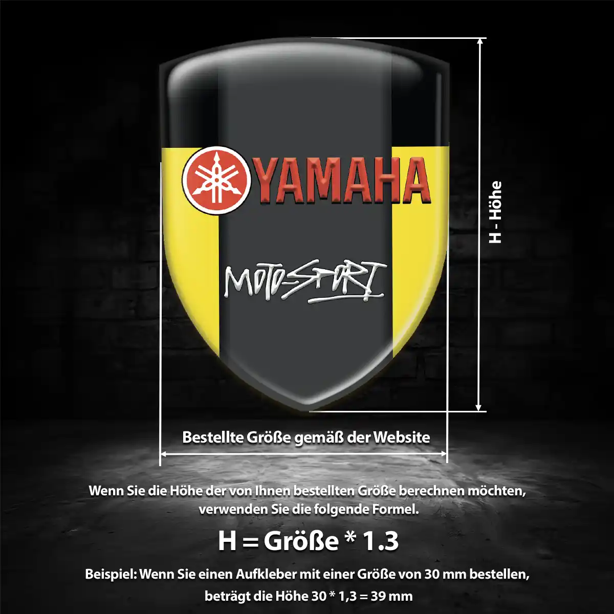 Yamaha 3D Gel Aufkleber Silikon Auto Premiumqualität