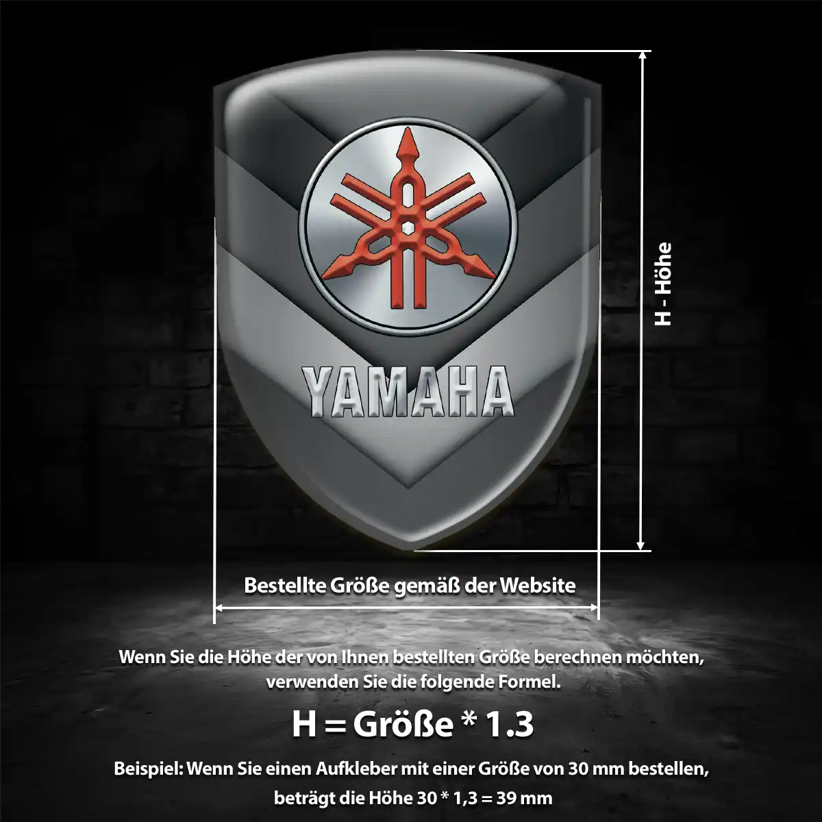 Yamaha 3D Gel Aufkleber Silikon Auto Sonderedition