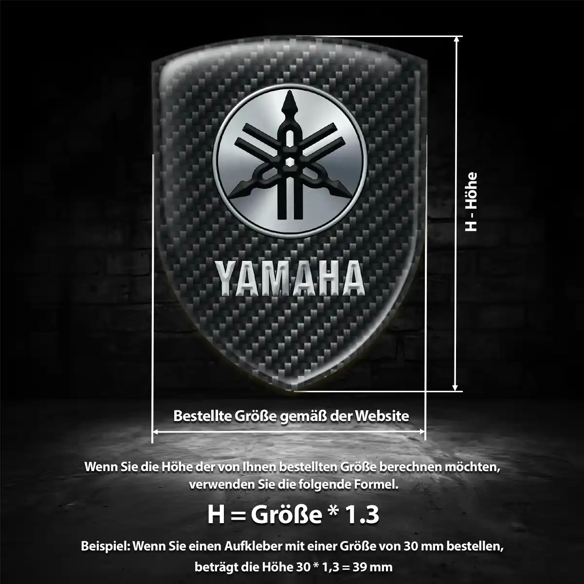 Yamaha 3D Gel Aufkleber Silikon Auto Stilvolles Design