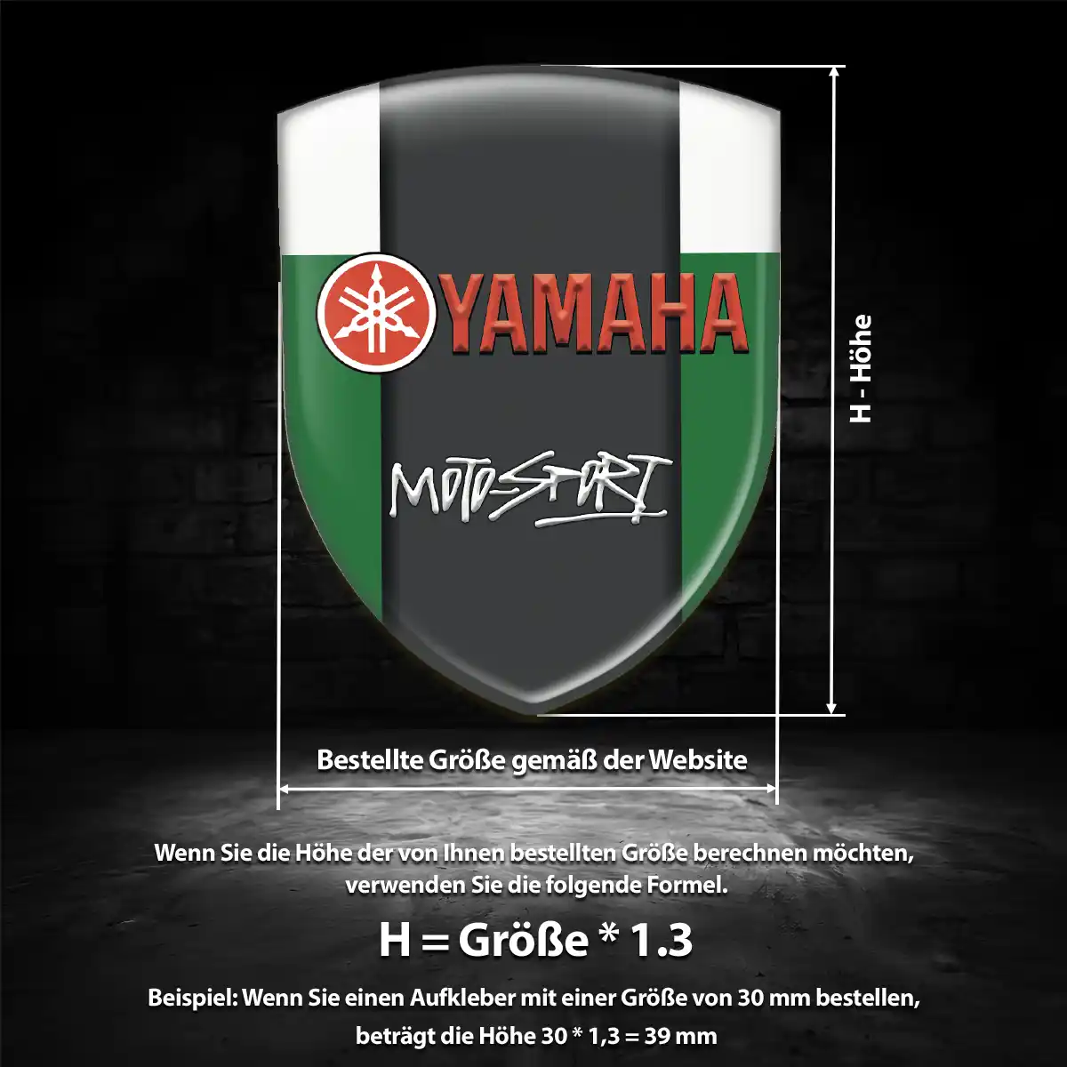 Yamaha 3D Gel Aufkleber Silikon Exterieurdesign