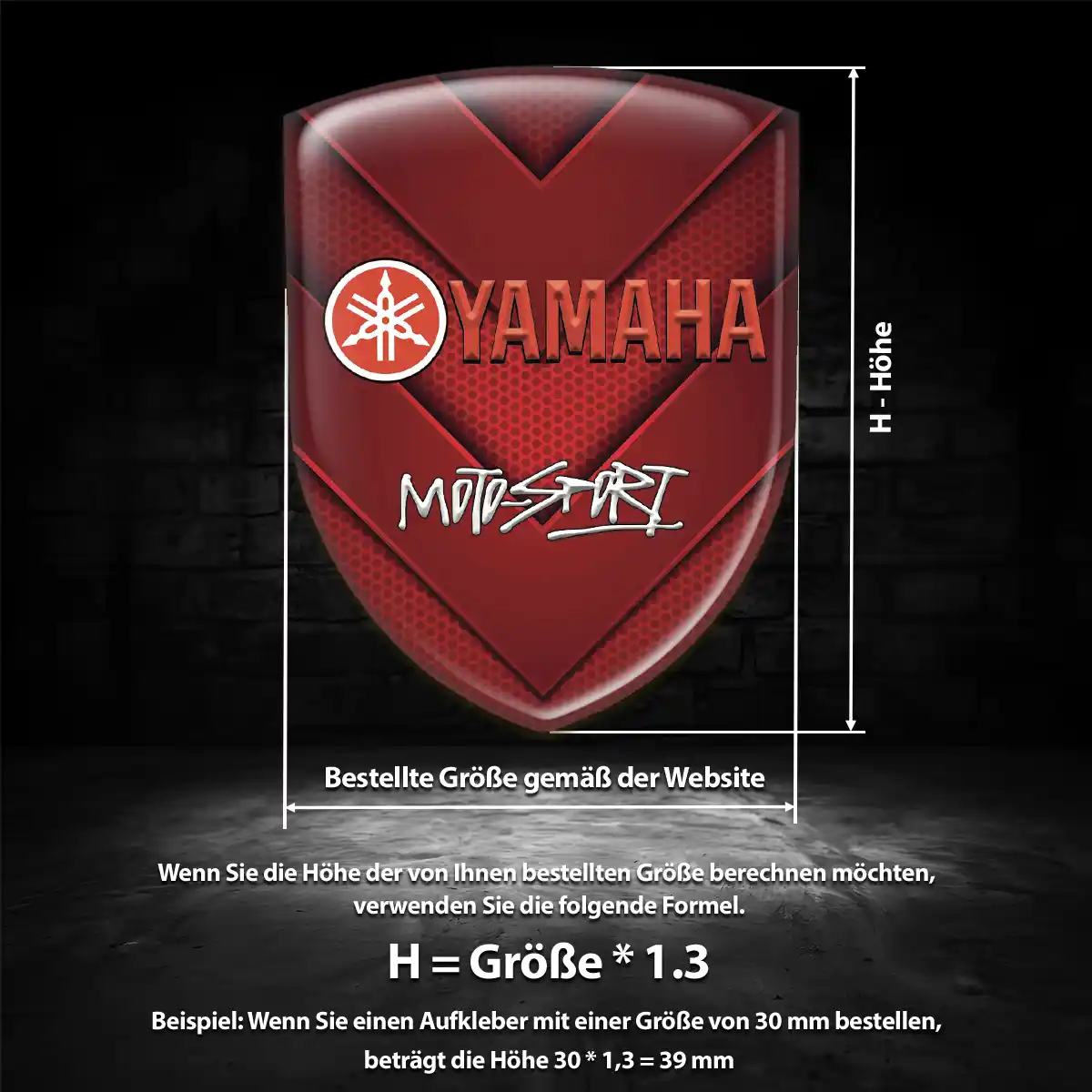 Yamaha 3D Gel Aufkleber Silikon Höchste Qualität