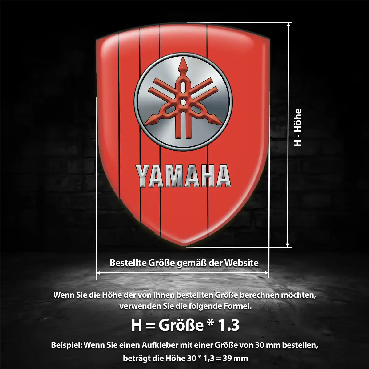 Yamaha 3D Gel Aufkleber Silikon Hohe Qualität