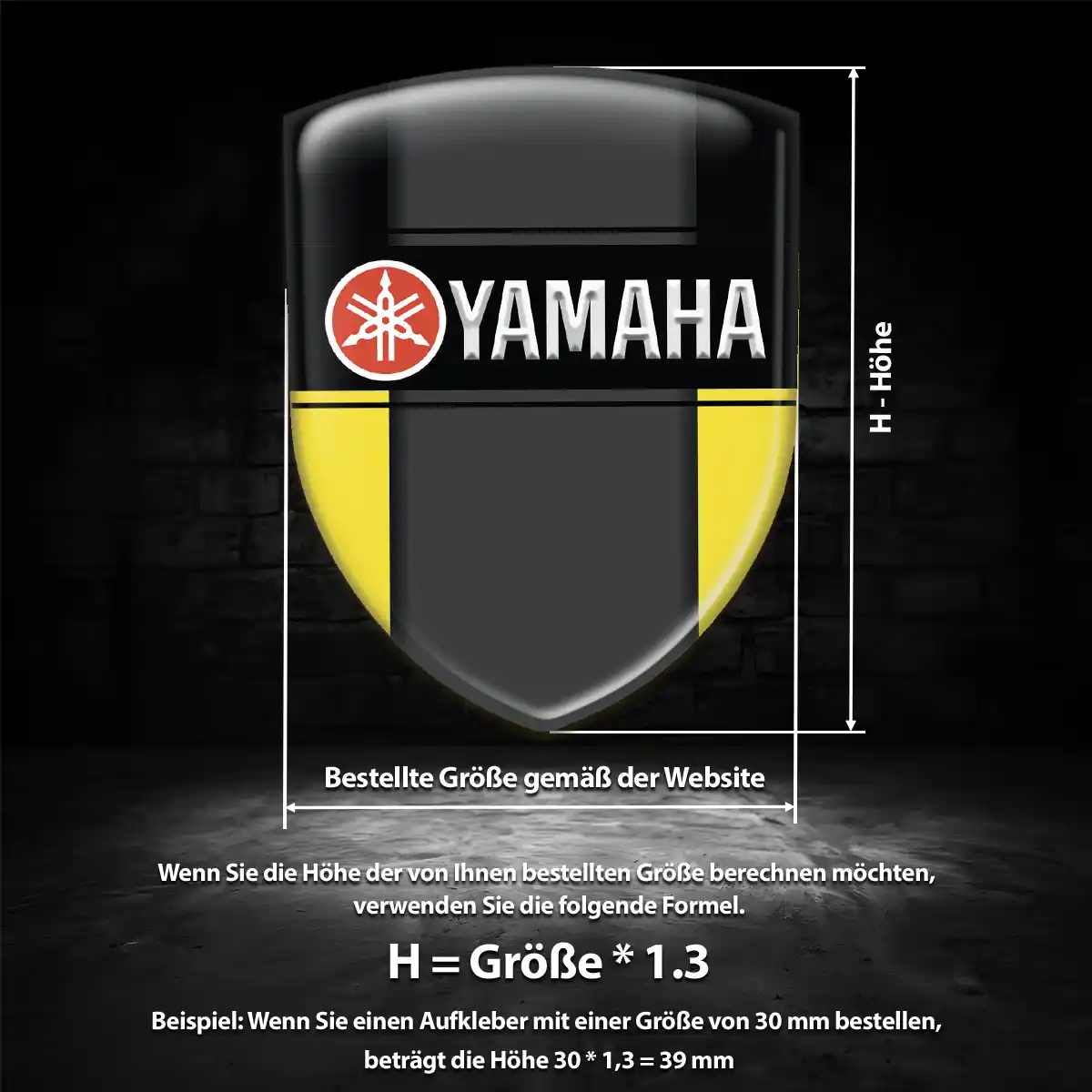 Yamaha 3D Gel Aufkleber Silikon Modernes Design