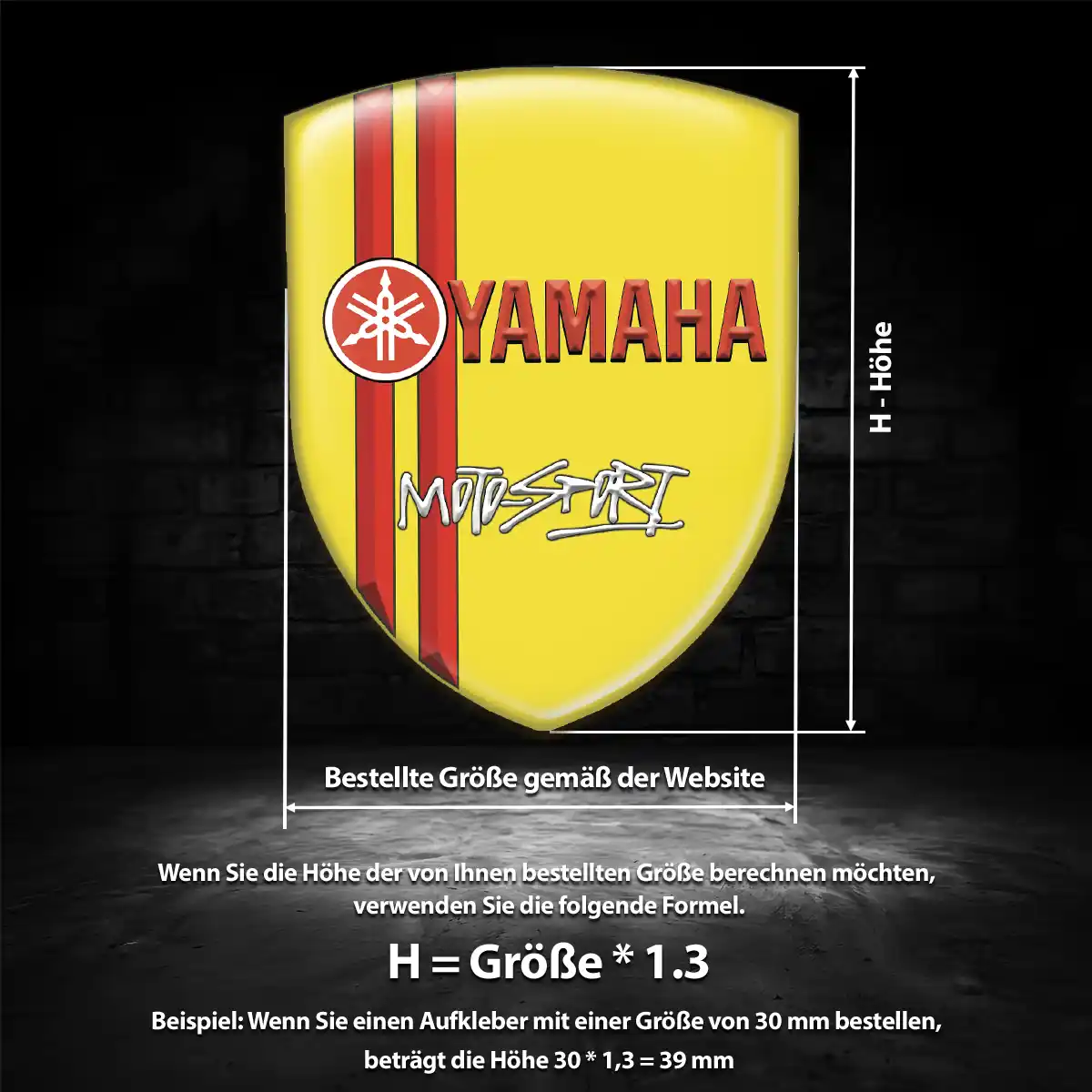 Yamaha 3D Gel Aufkleber Silikon Premium-Edition