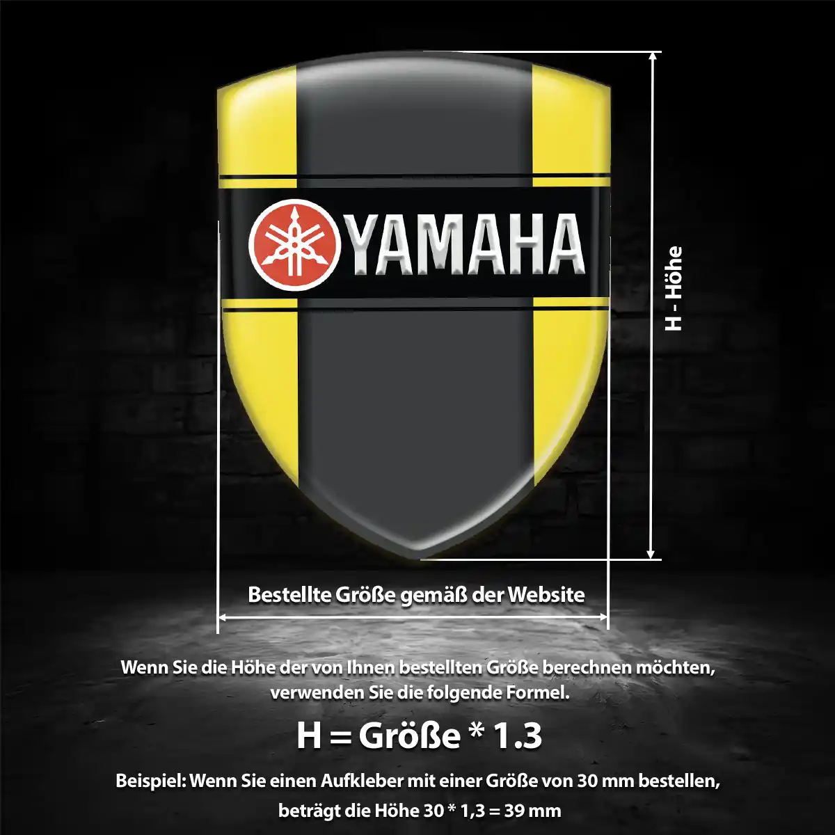 Yamaha 3D Gel Aufkleber Silikon Sonderedition