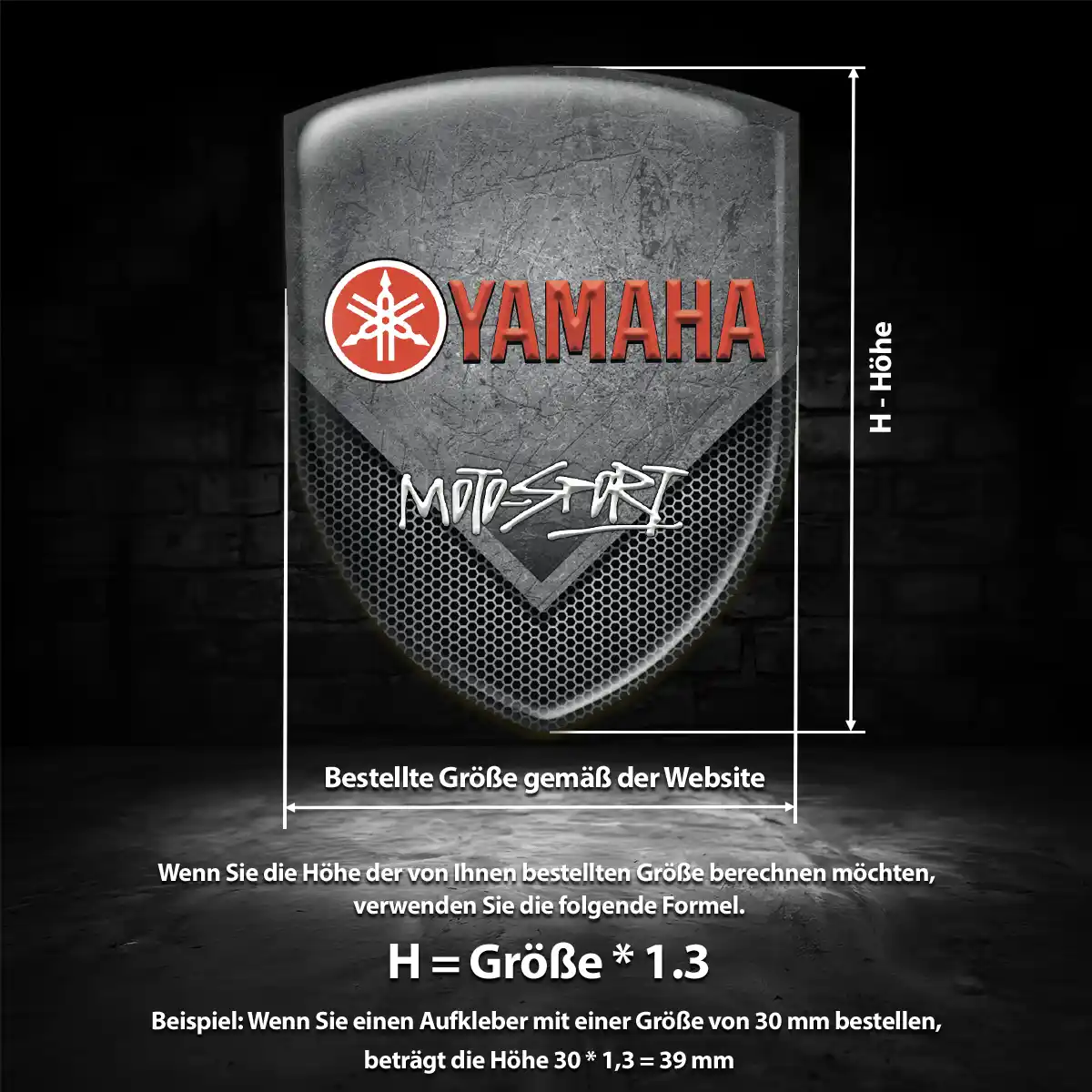 Yamaha 3D Gel Aufkleber Silikon Spitzenqualität