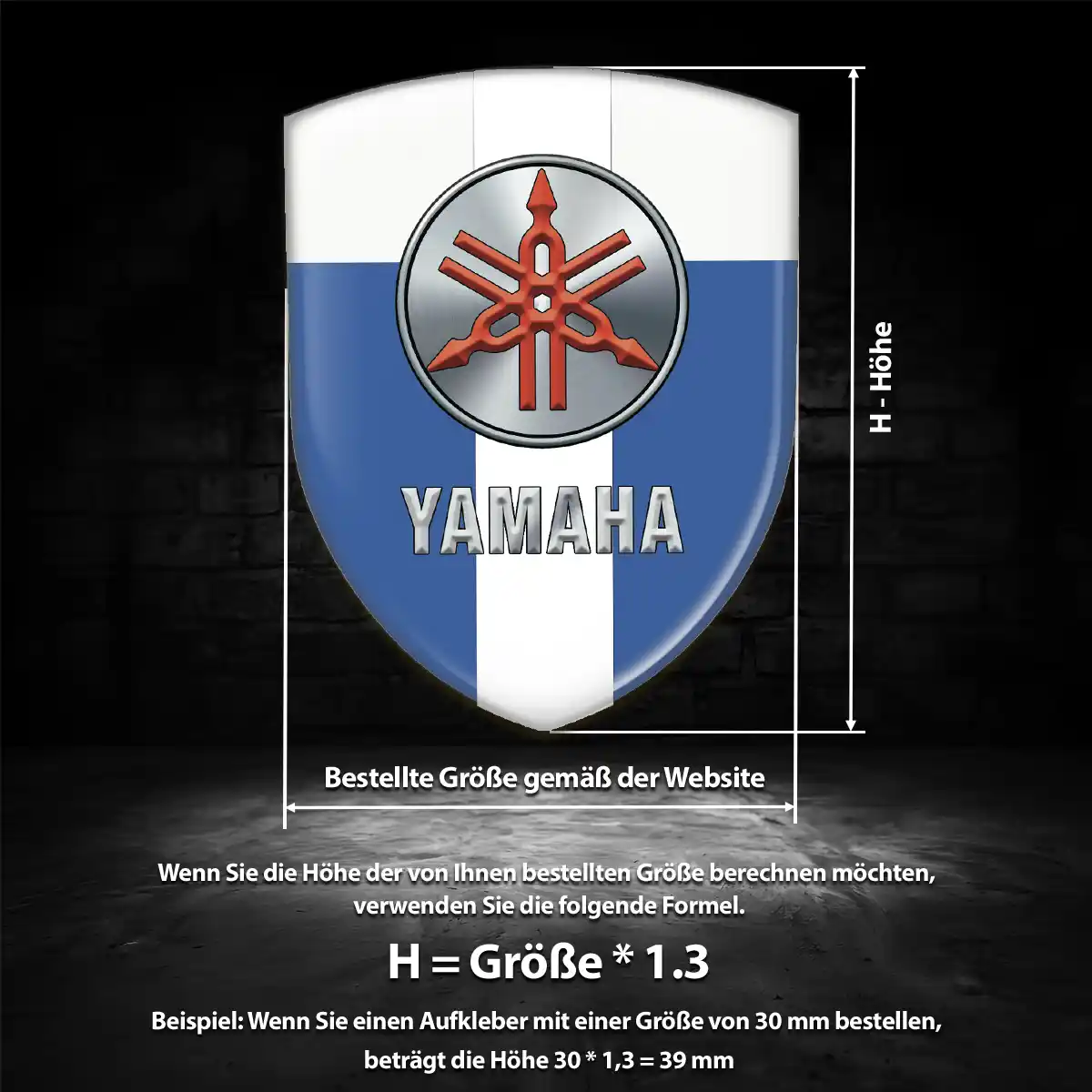 Yamaha 3D Gel Aufkleber Stilvolles Design