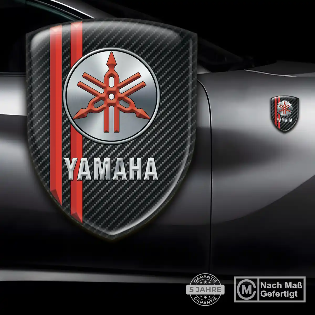 Yamaha 3D Gel Aufkleber Wappen Anspruchsvolles Design