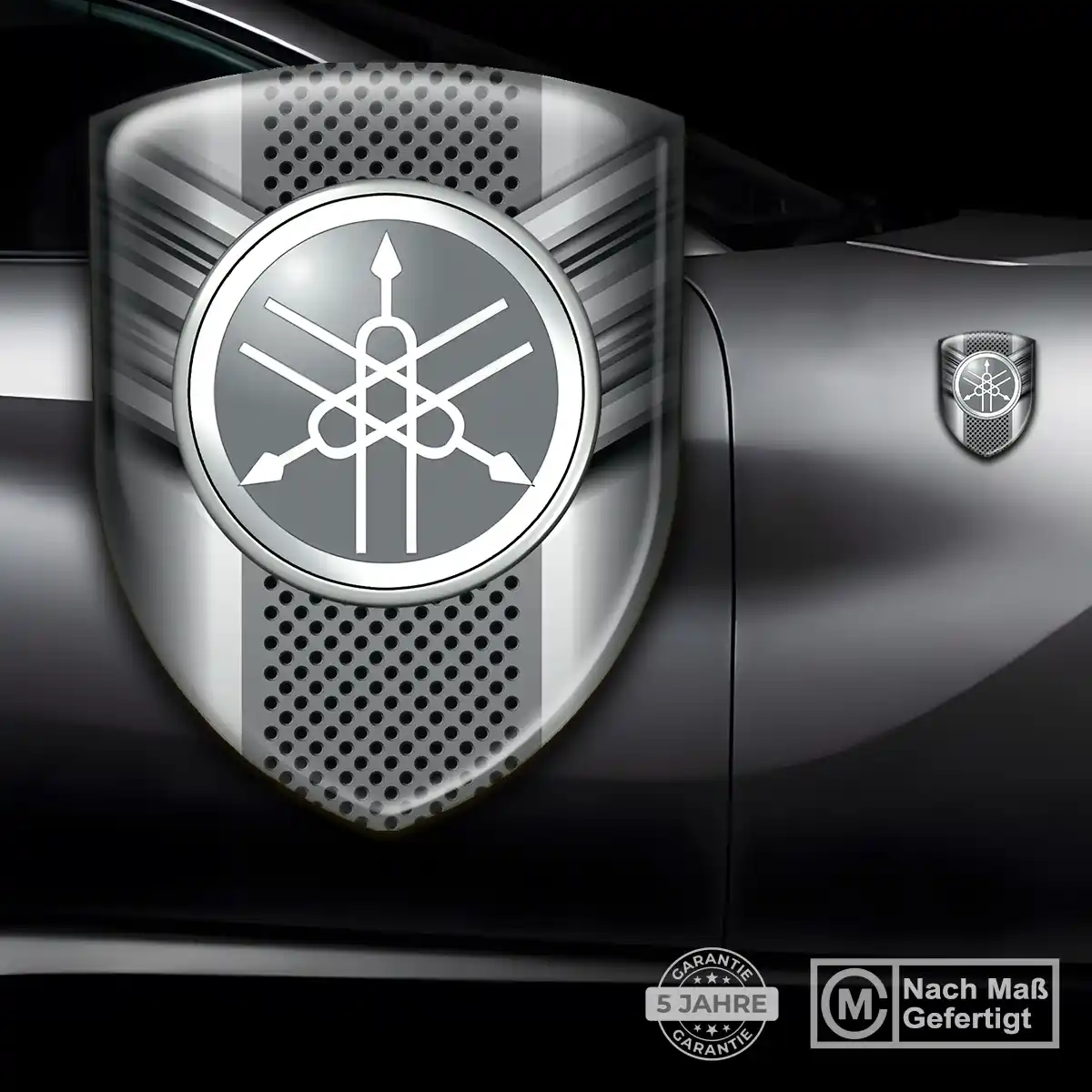 Yamaha 3D Gel Aufkleber Wappen Auto Elegantes Design