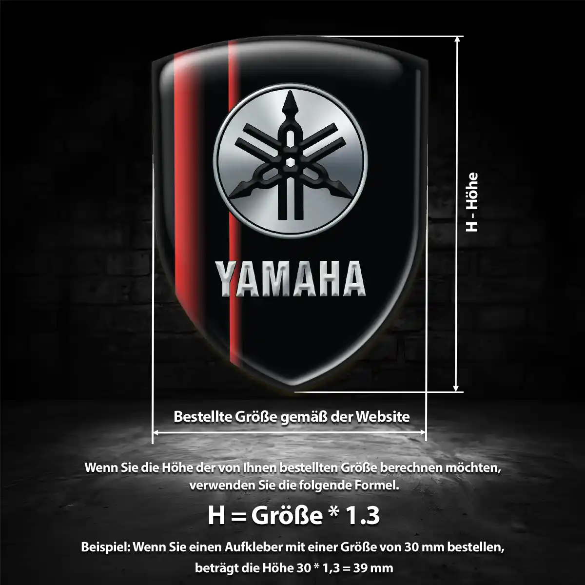 Yamaha 3D Gel Aufkleber Wappen Auto Limitierte Auflage