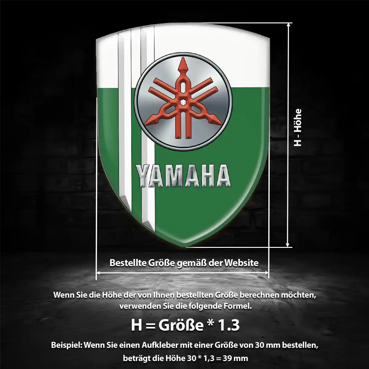 Yamaha 3D Gel Aufkleber Wappen Auto Luxus-Edition