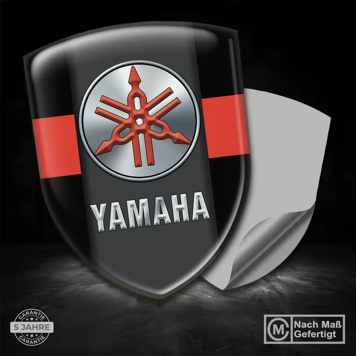 Yamaha 3D Gel Aufkleber Wappen Auto Modernes Design