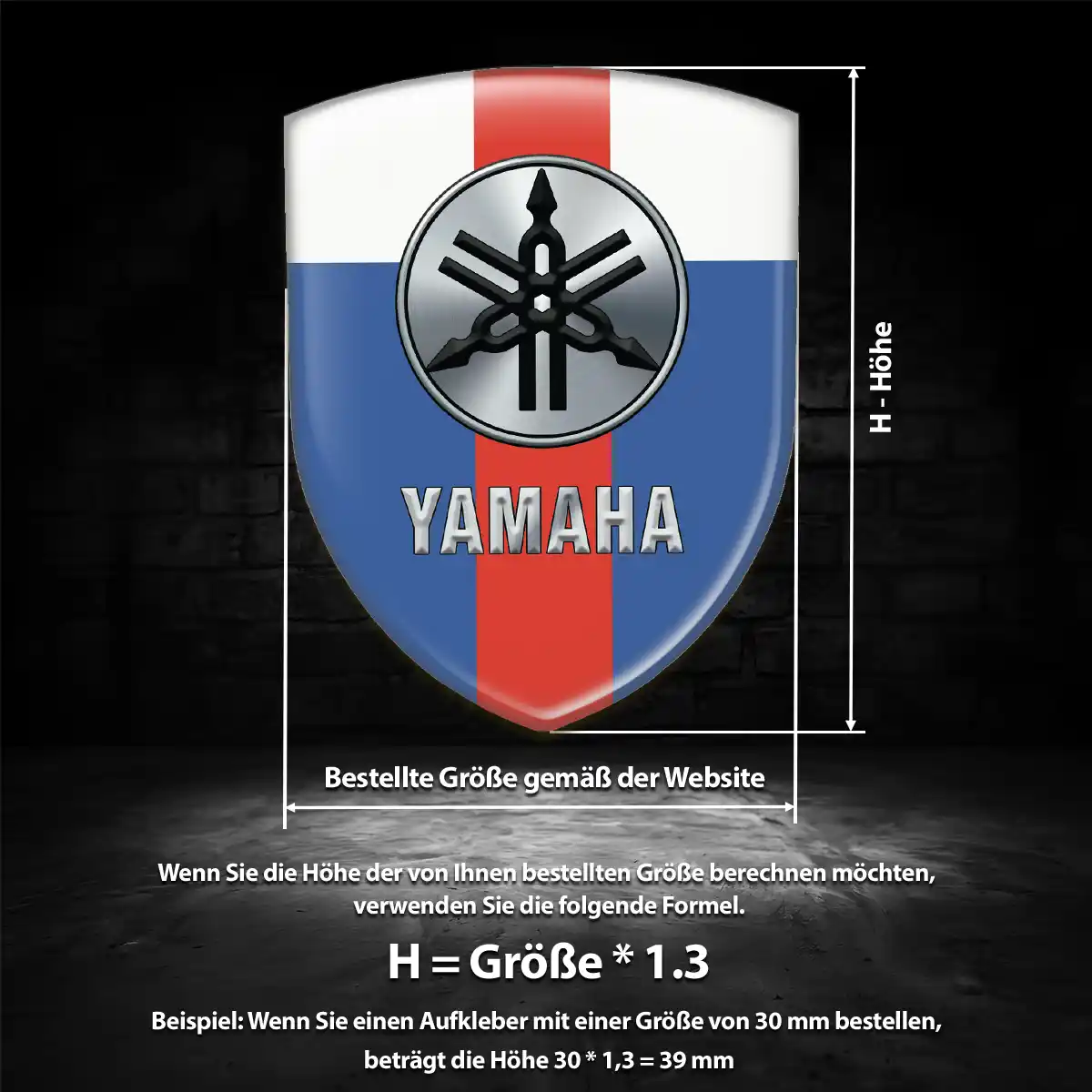 Yamaha 3D Gel Aufkleber Wappen Auto Spitzenqualität