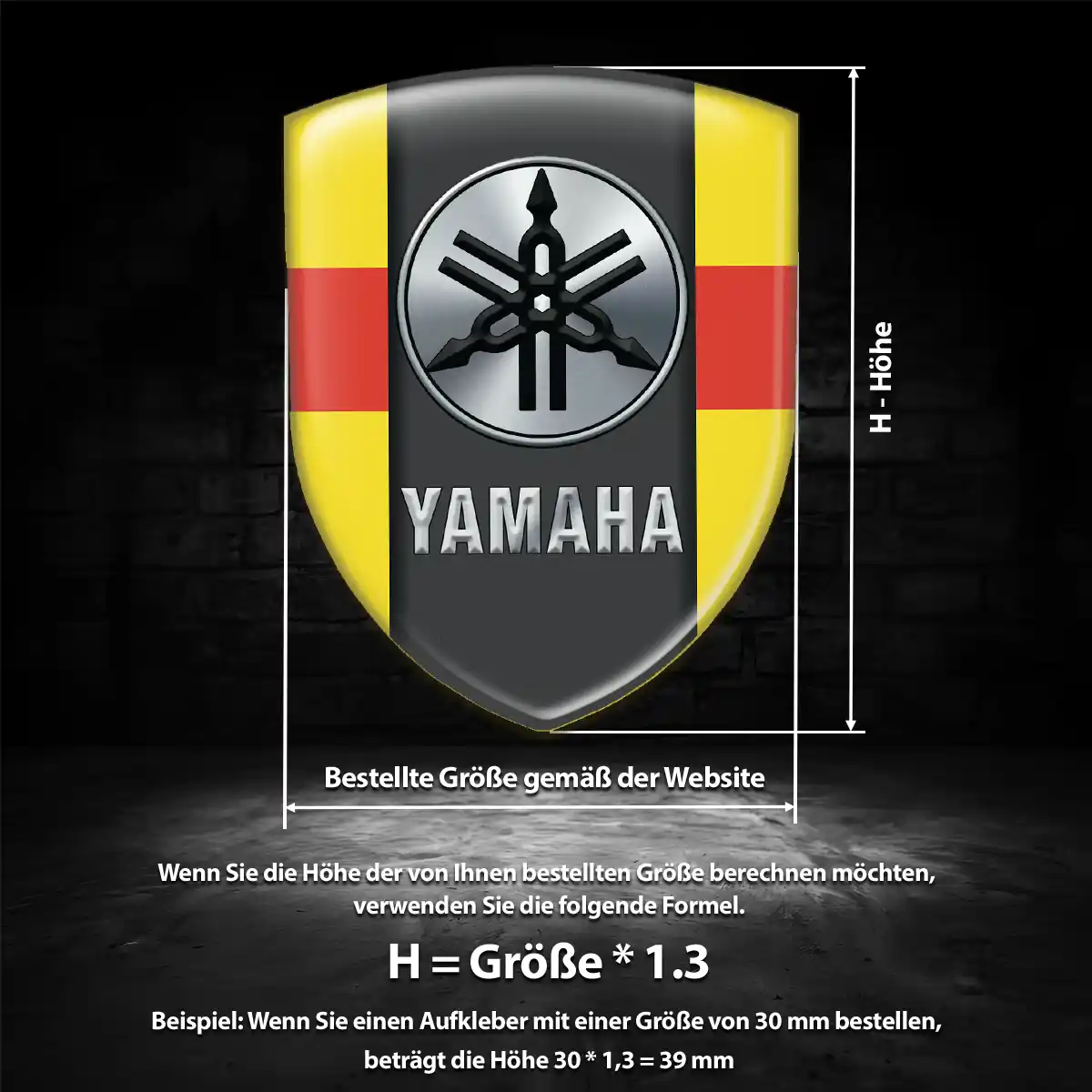 Yamaha 3D Gel Aufkleber Wappen Auto Tuningfahrzeug