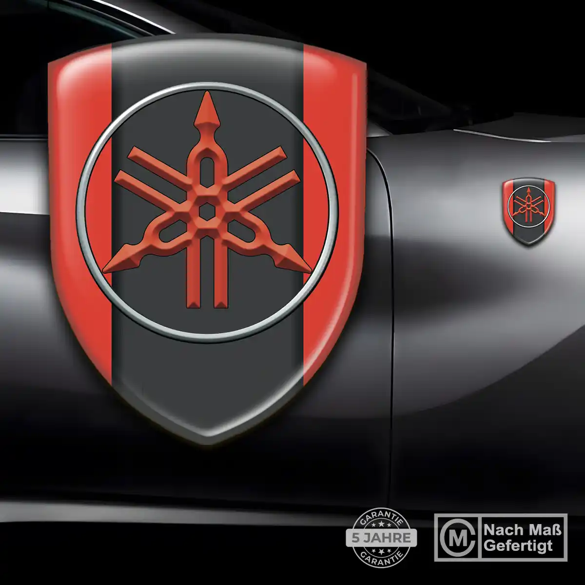 Yamaha 3D Gel Aufkleber Wappen Hochwertiges Harz