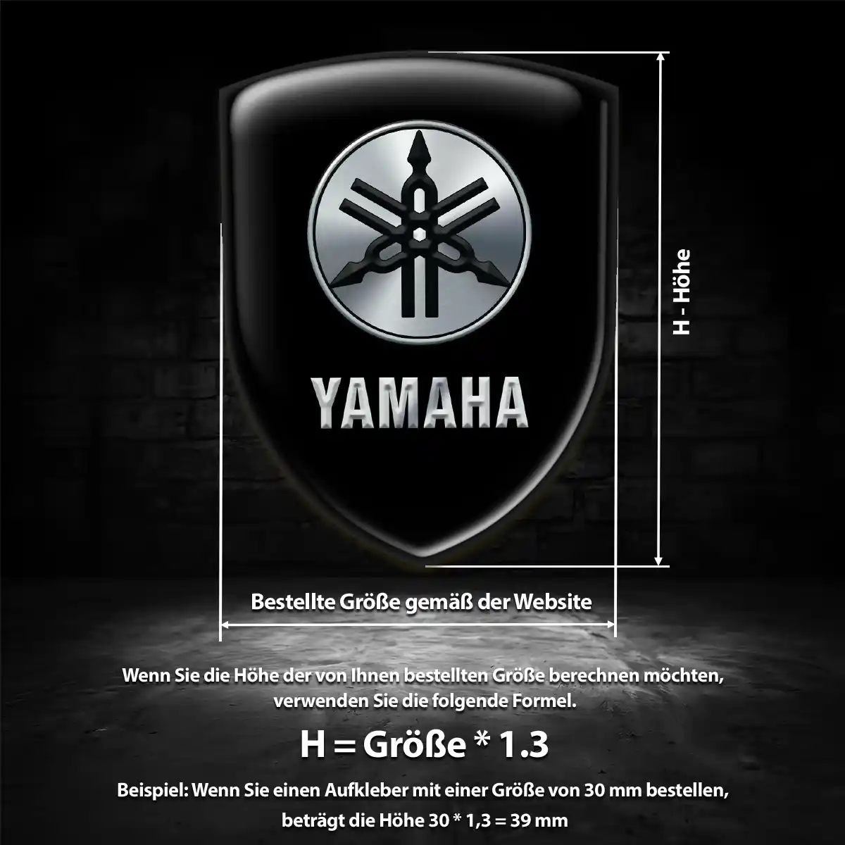 Yamaha 3D Gel Aufkleber Wappen Hohe Qualität