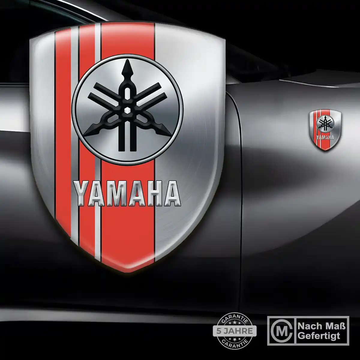 Yamaha 3D Gel Aufkleber Wappen Interieurdesign
