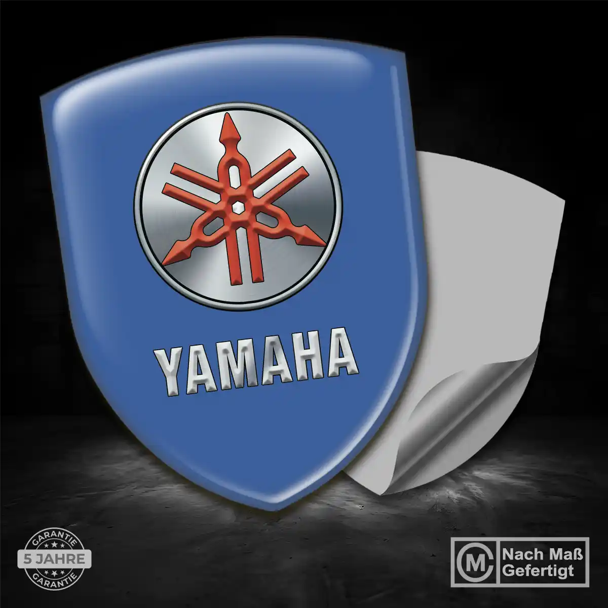 Yamaha 3D Gel Aufkleber Wappen Markenedition