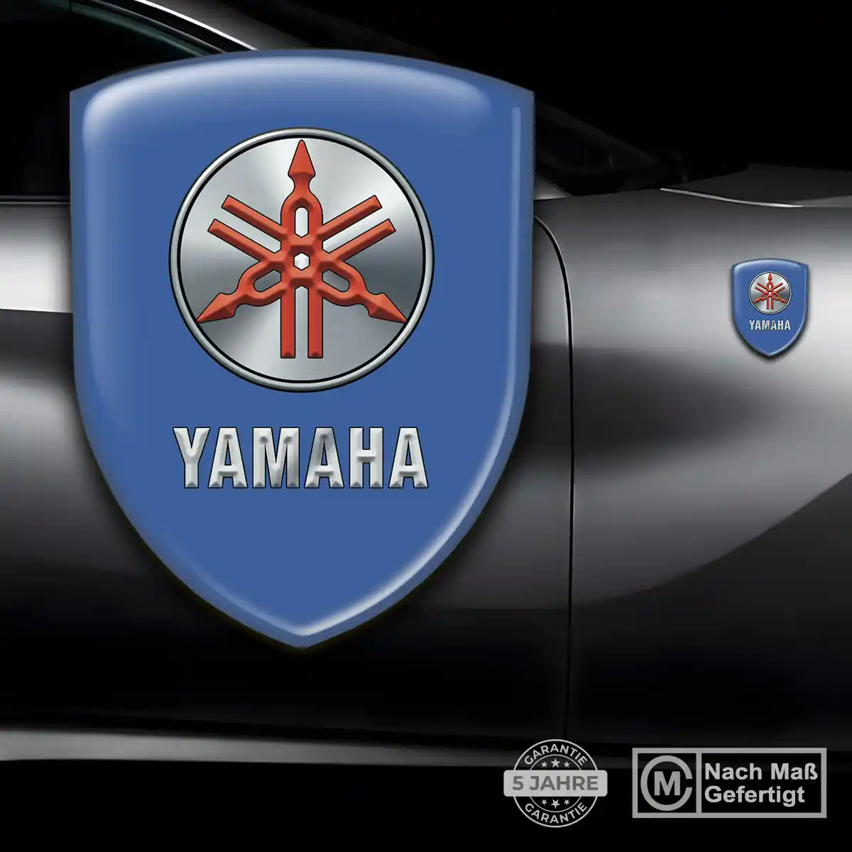 Yamaha 3D Gel Aufkleber Wappen Markenedition
