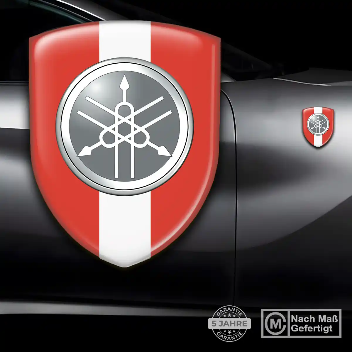 Yamaha 3D Gel Aufkleber Wappen Modernes Design