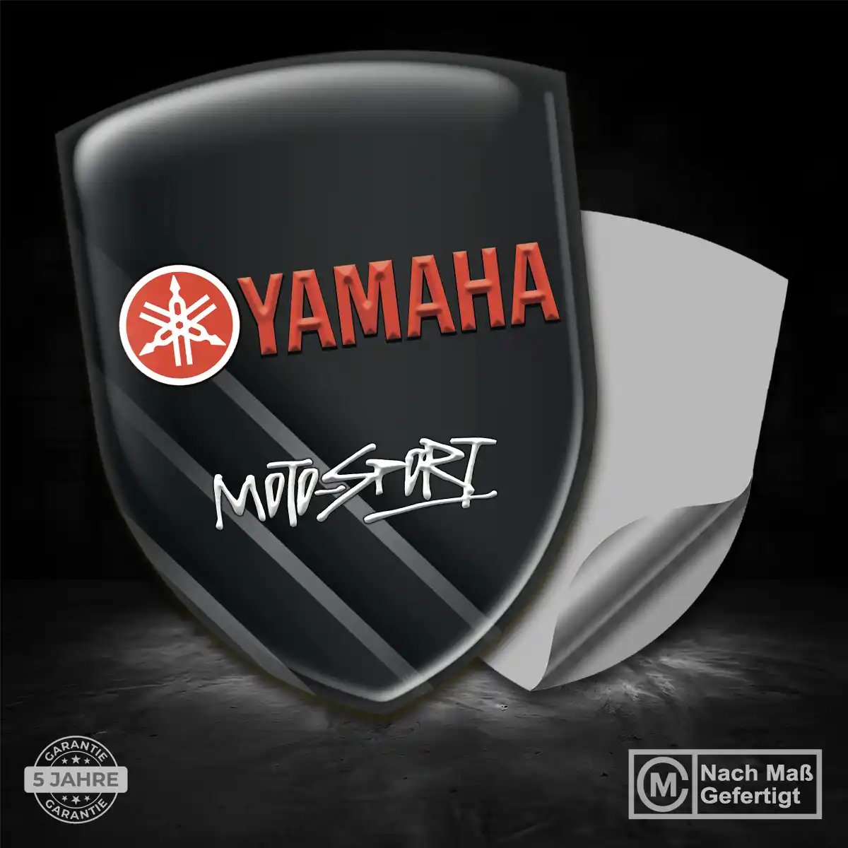 Yamaha 3D Gel Aufkleber Wappen Premium-Edition