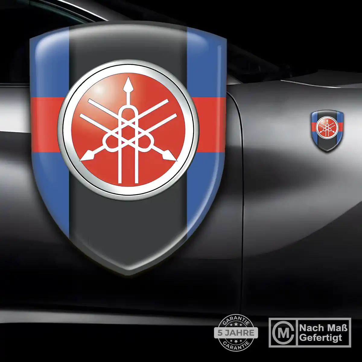 Yamaha 3D Gel Aufkleber Wappen Tuningfahrzeug