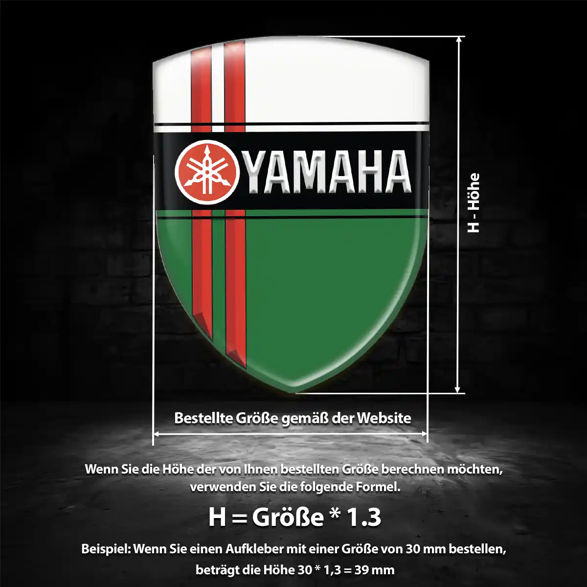 Yamaha 3D Gel Aufkleber Wappen Verlässliche Qualität