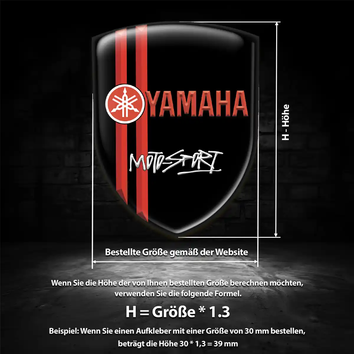Yamaha Aufkleber 3D Gel Emblem Ausdrucksstarkes Design