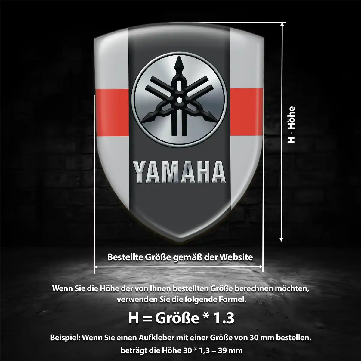 Yamaha Aufkleber 3D Gel Emblem Auto Edles Design