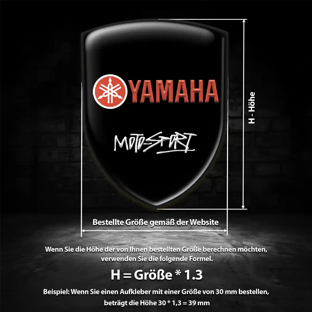 Yamaha Aufkleber 3D Gel Emblem Auto Elegantes Design