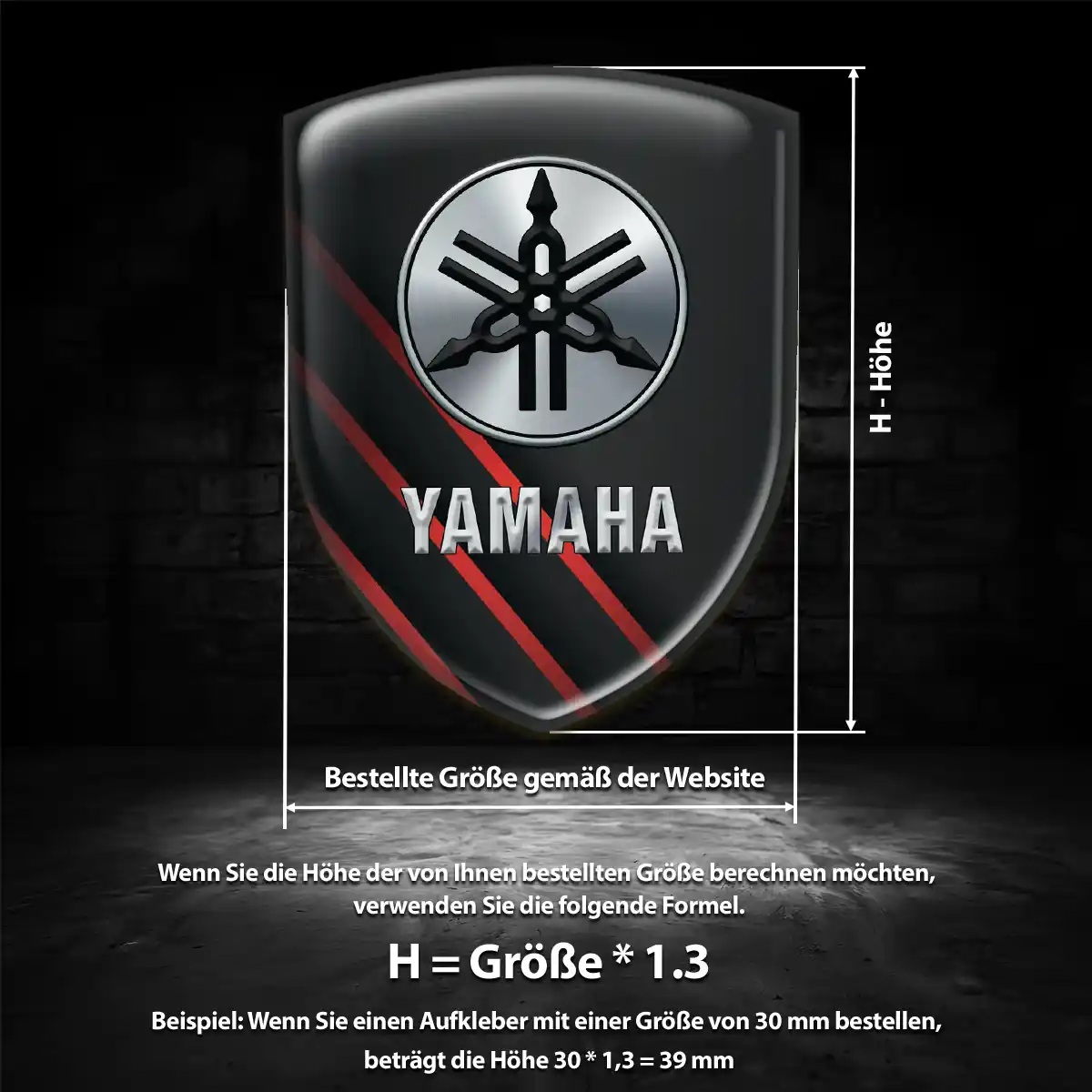 Yamaha Aufkleber 3D Gel Emblem Auto Erstklassige Qualität