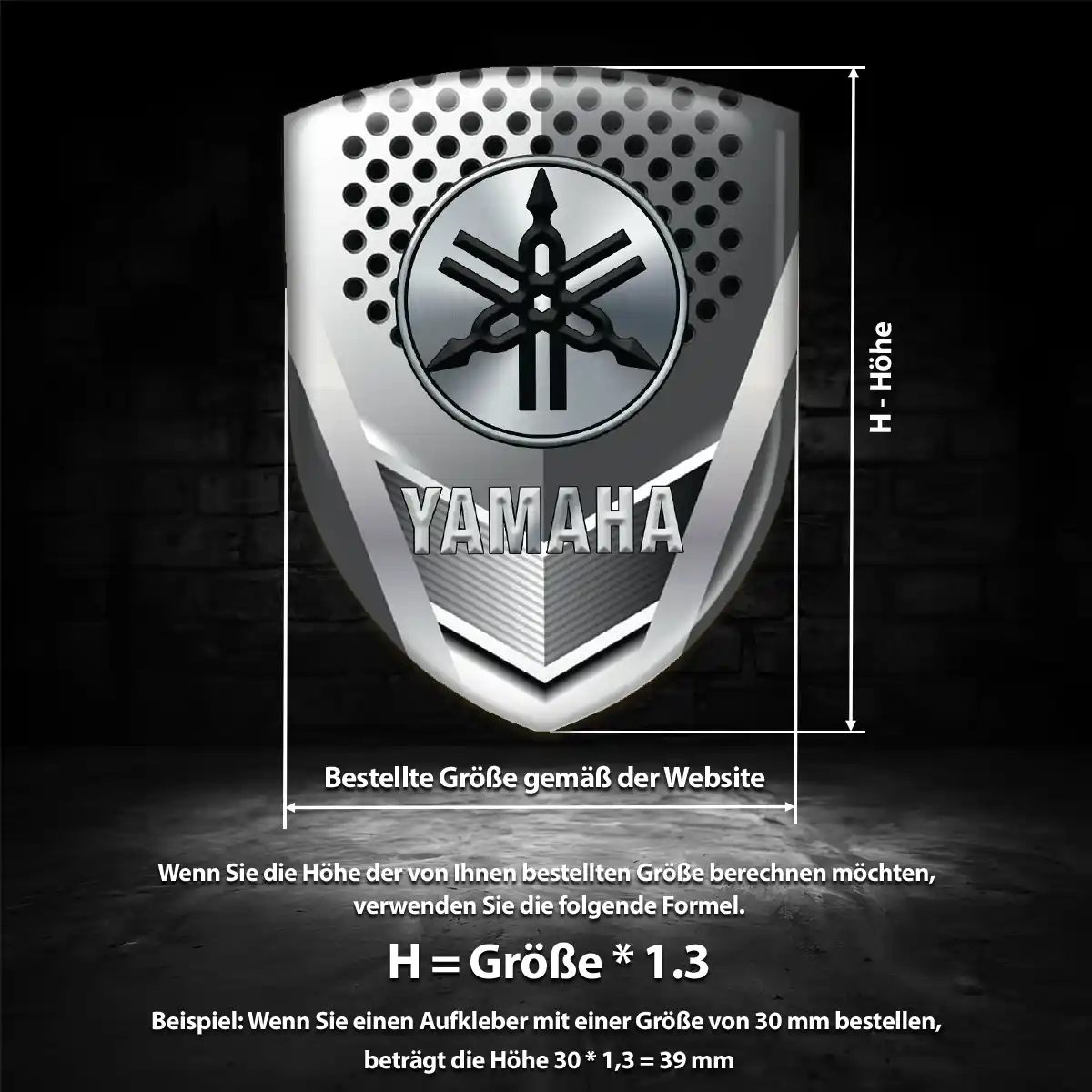 Yamaha Aufkleber 3D Gel Emblem Auto Exklusiv-Edition