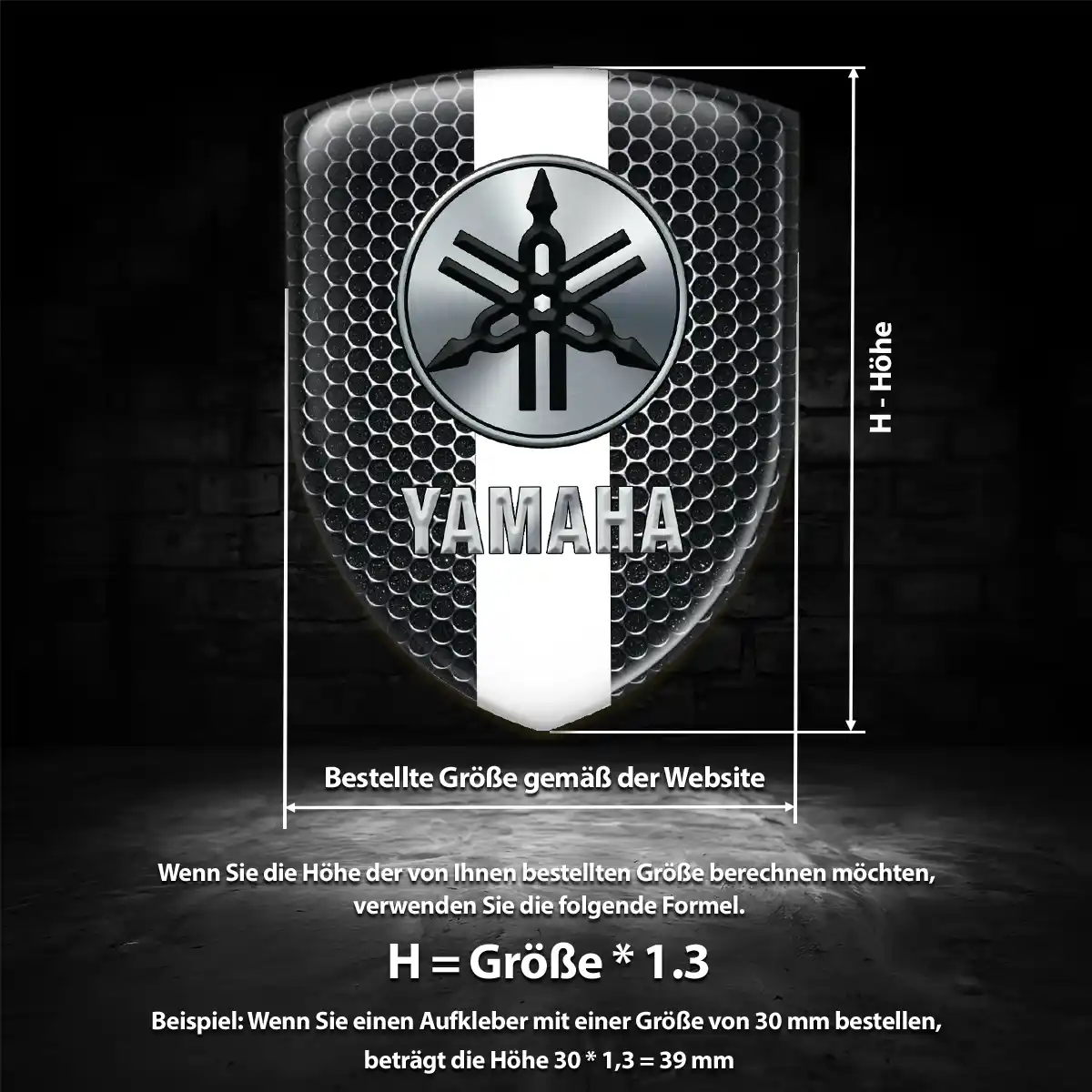 Yamaha Aufkleber 3D Gel Emblem Auto Exterieurdesign