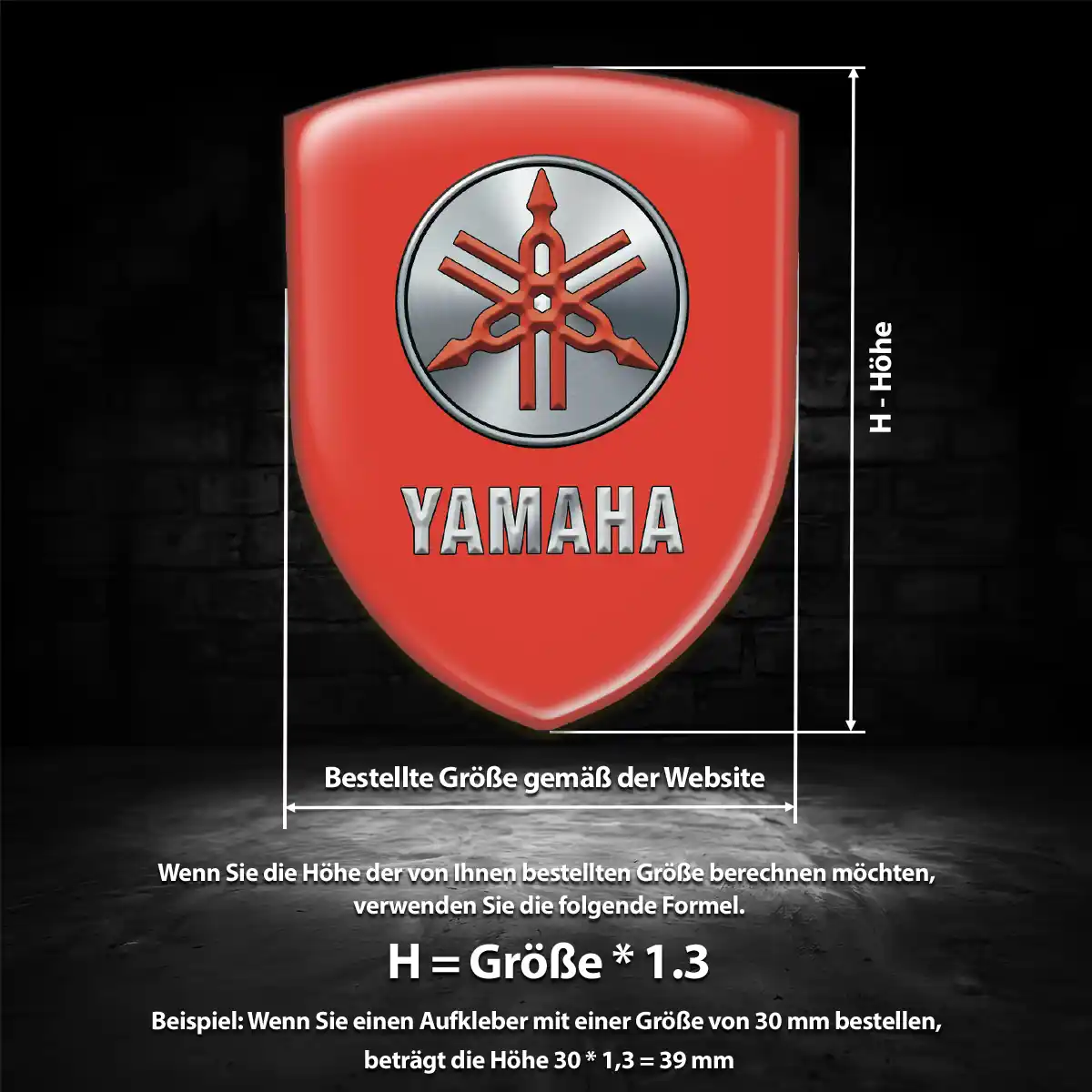 Yamaha Aufkleber 3D Gel Emblem Auto Höchste Qualität