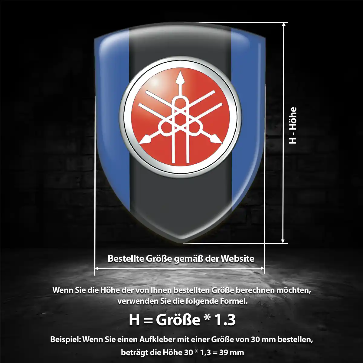Yamaha Aufkleber 3D Gel Emblem Auto Hochwertiges Harz
