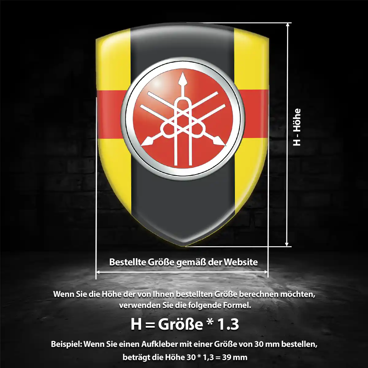 Yamaha Aufkleber 3D Gel Emblem Auto Interieurdesign