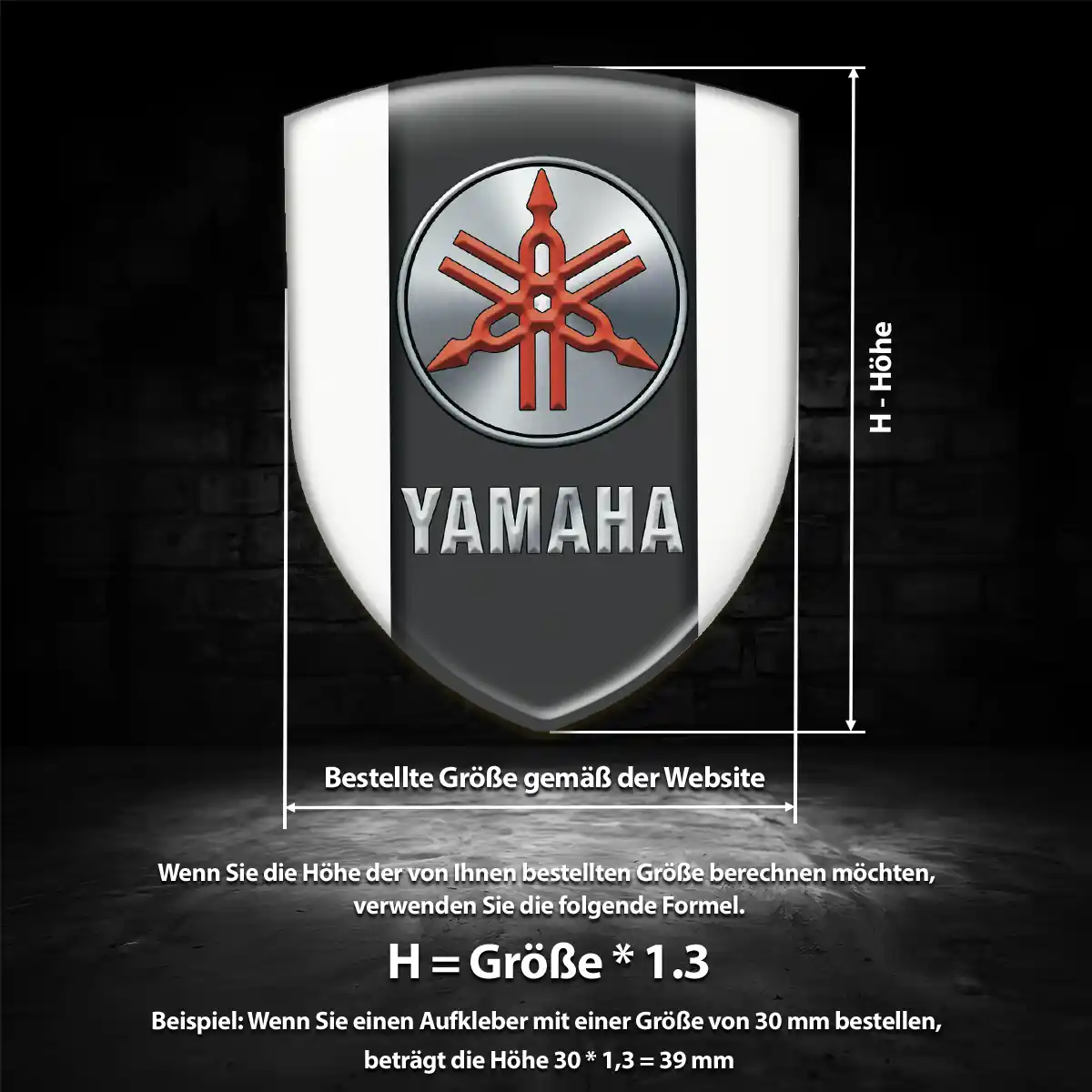 Yamaha Aufkleber 3D Gel Emblem Auto Limitierte Auflage