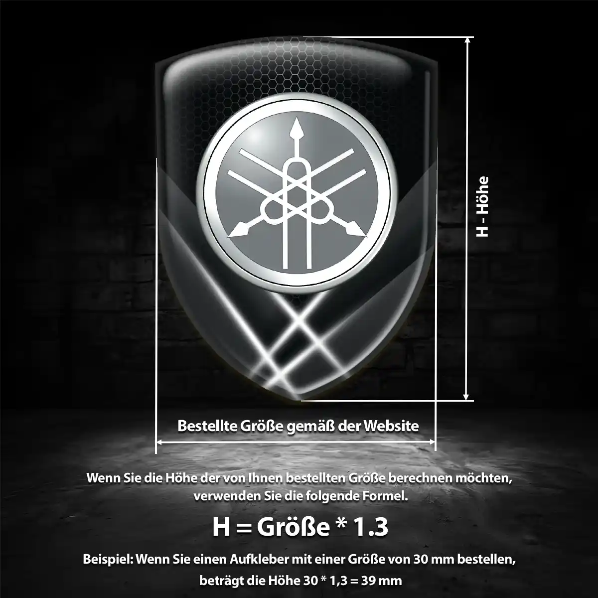 Yamaha Aufkleber 3D Gel Emblem Auto Luxus-Edition