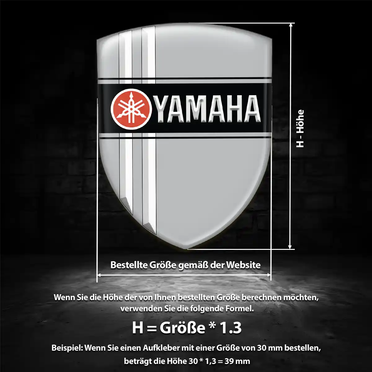 Yamaha Aufkleber 3D Gel Emblem Auto Markenedition