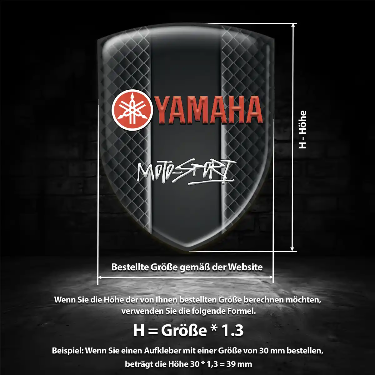 Yamaha Aufkleber 3D Gel Emblem Auto Premium-Edition