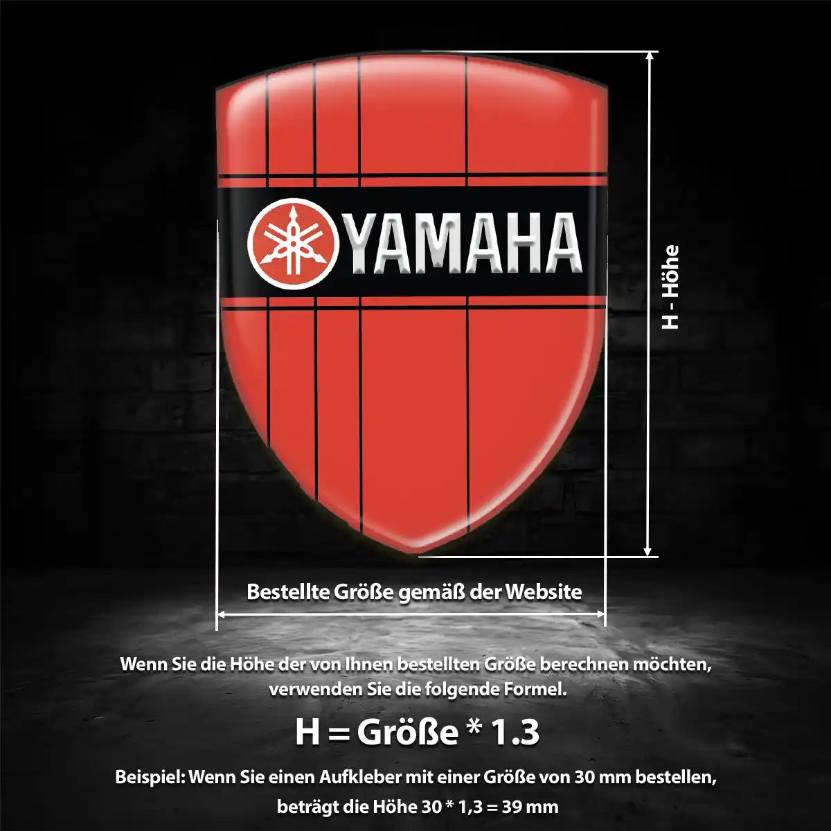 Yamaha Aufkleber 3D Gel Emblem Auto Premiumqualität