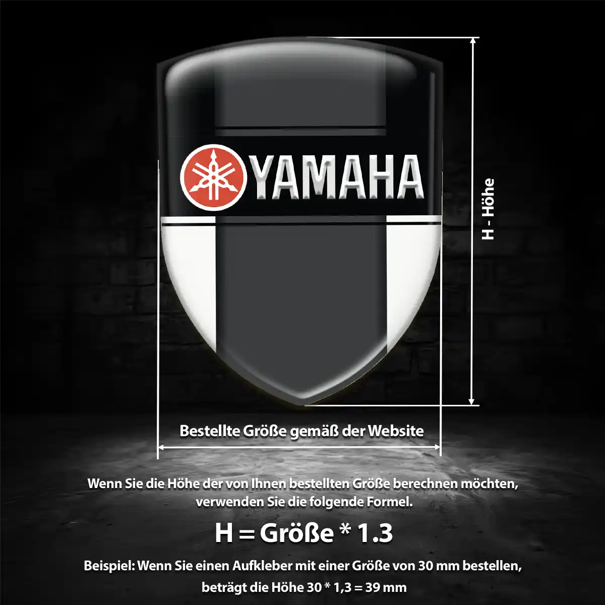 Yamaha Aufkleber 3D Gel Emblem Auto Sonderedition
