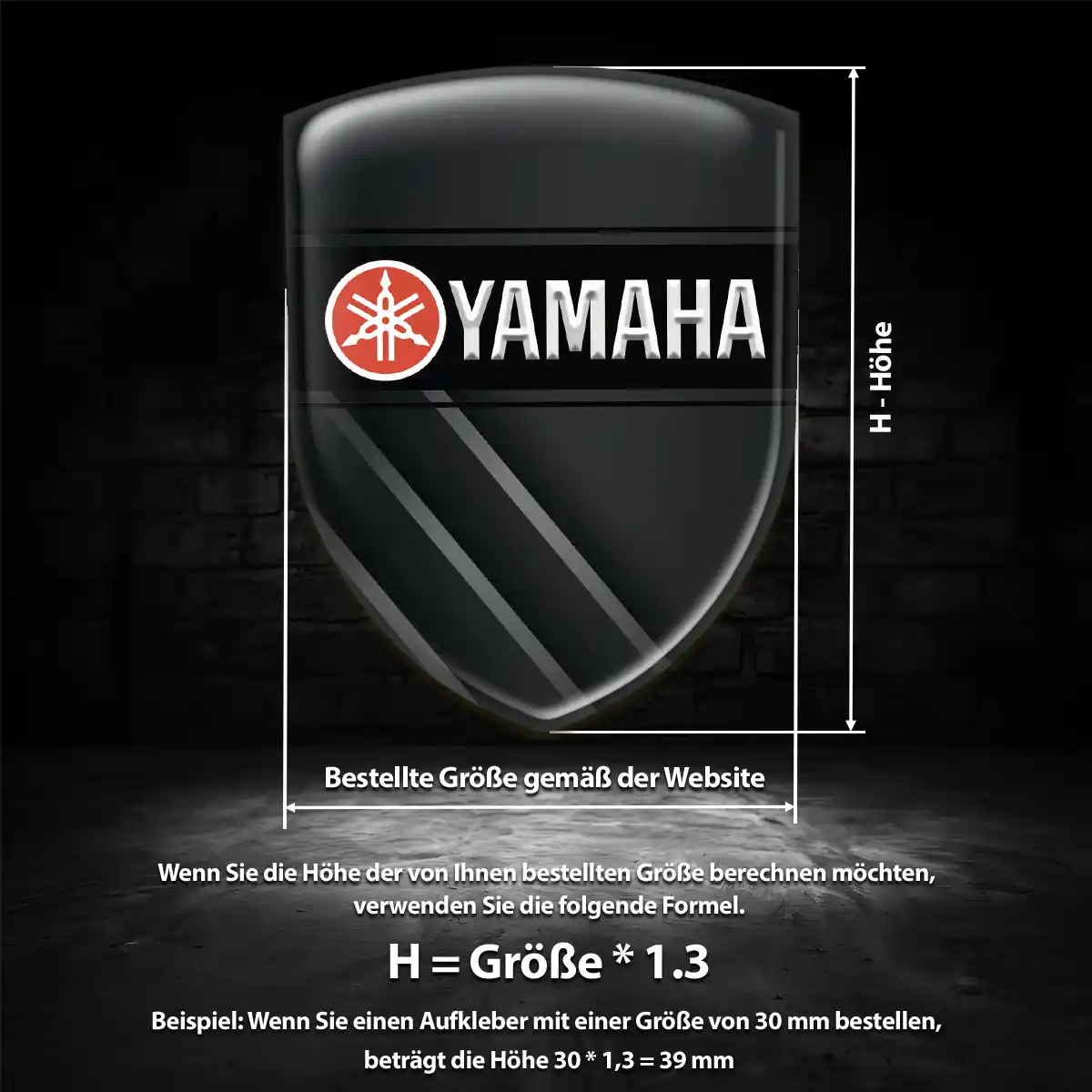 Yamaha Aufkleber 3D Gel Emblem Auto Spitzenqualität