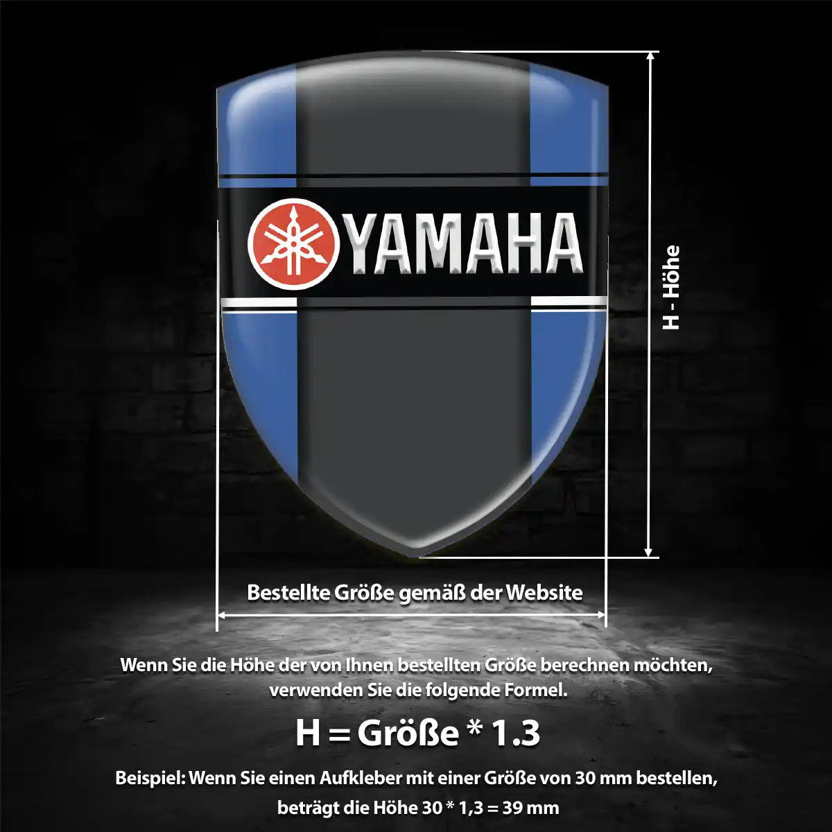 Yamaha Aufkleber 3D Gel Emblem Überzeugende Qualität