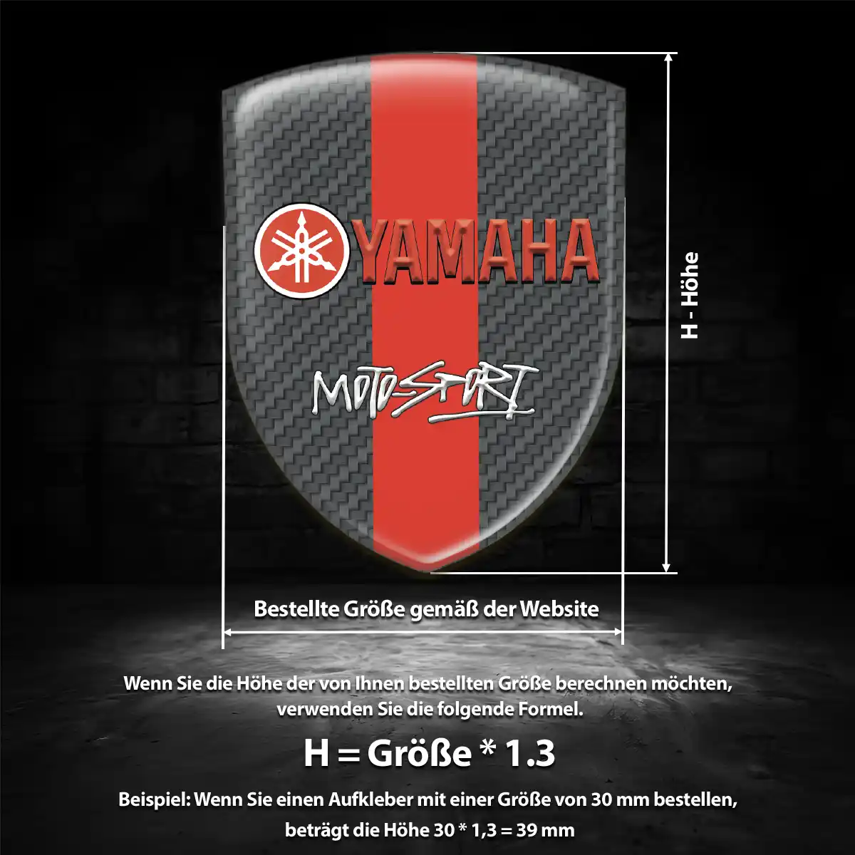 Yamaha Aufkleber 3D Gel Emblem Edles Design