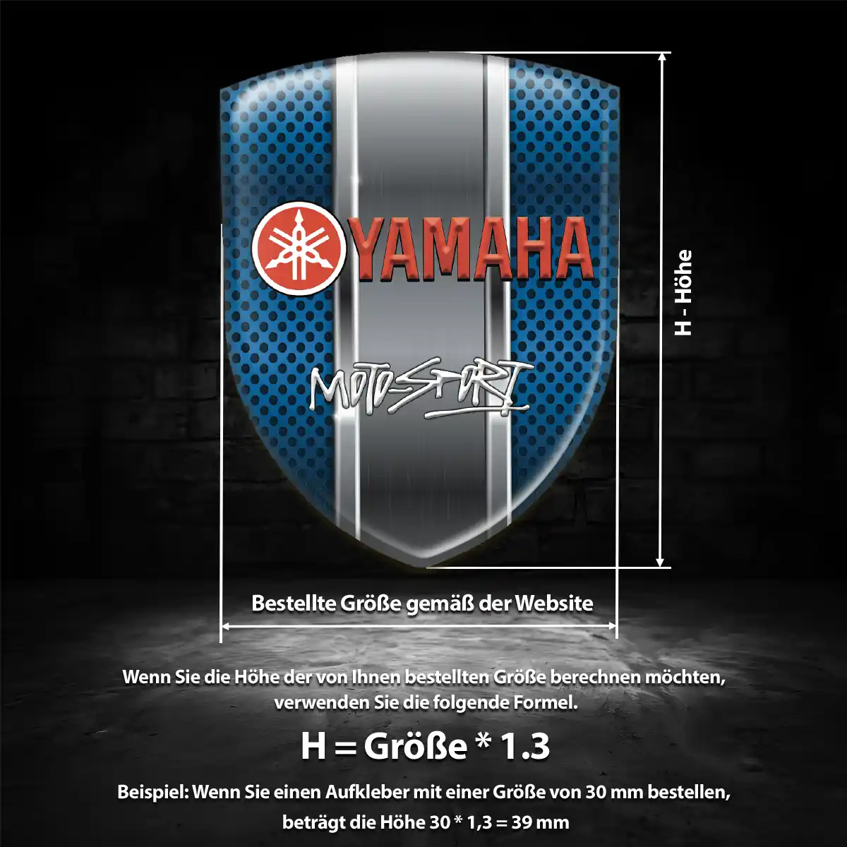 Yamaha Aufkleber 3D Gel Emblem Elegantes Design