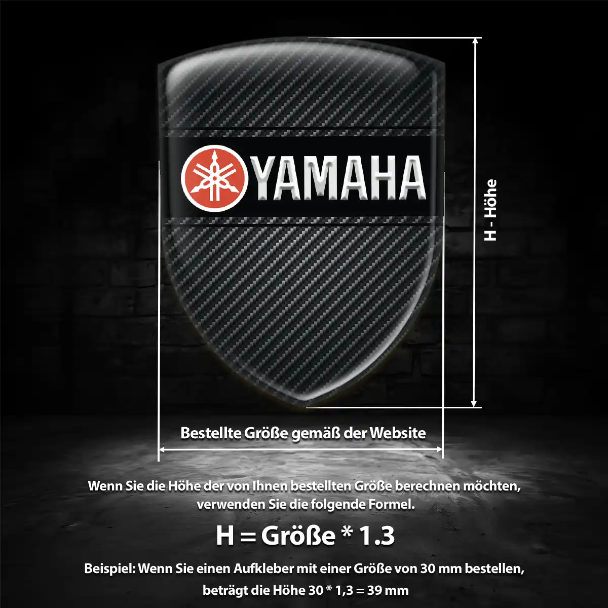 Yamaha Aufkleber 3D Gel Emblem Erstklassige Qualität