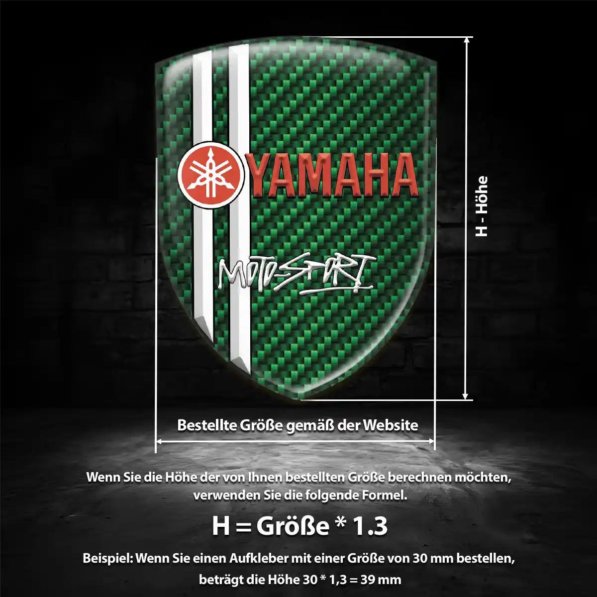 Yamaha Aufkleber 3D Gel Emblem Exklusiv-Edition